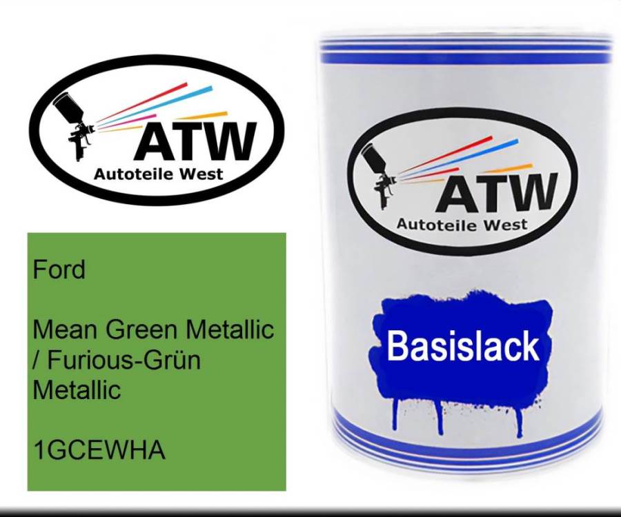 Ford, Mean Green Metallic / Furious-Grün Metallic, 1GCEWHA: 500ml Lackdose, von ATW Autoteile West.